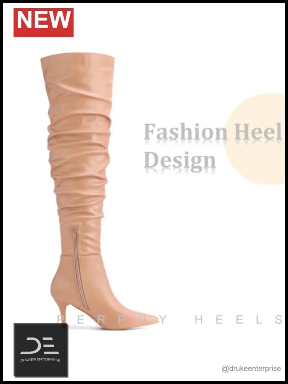 Over the Knee Stiletto Heel Boots Faux Leather Pointed Toe Slouch Women